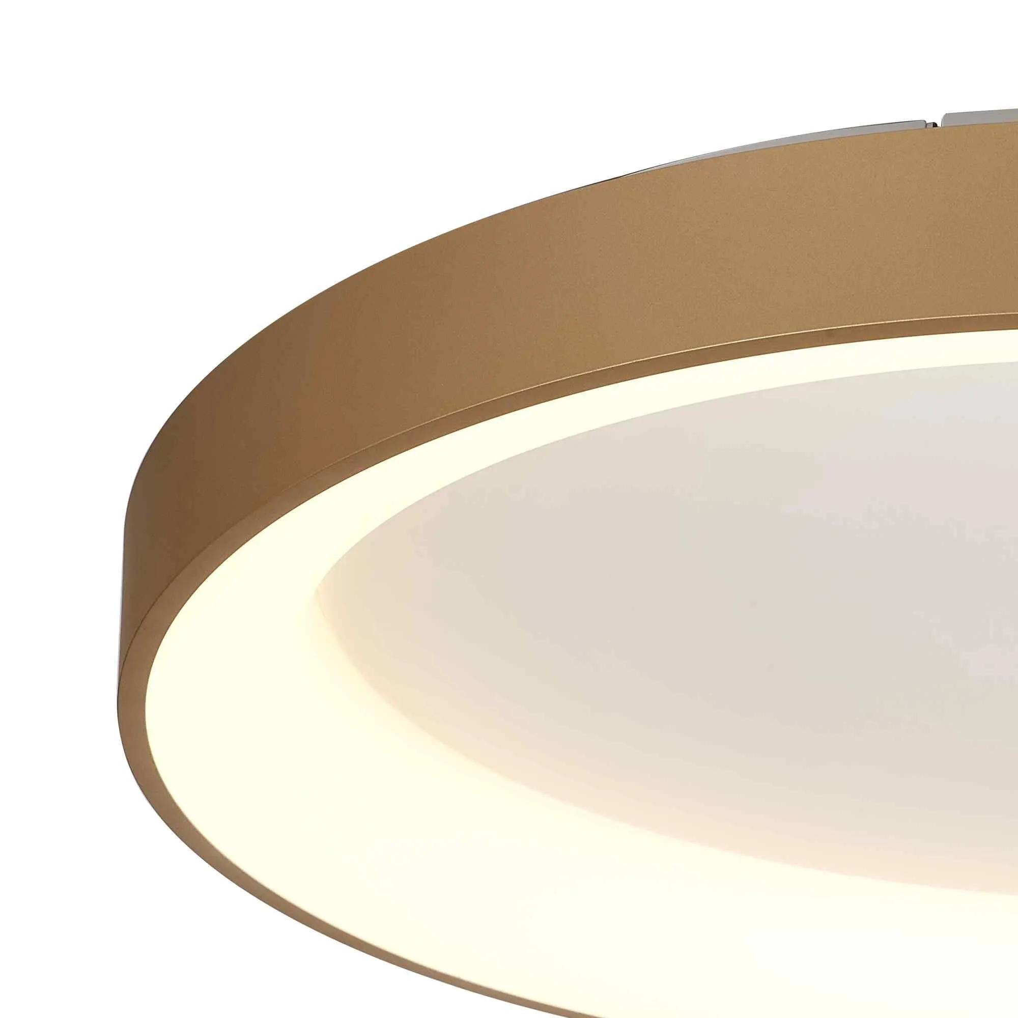 Mantra M8642 Niseko II Ring LED Flush Ceiling Light 78cm Remote Control Gold