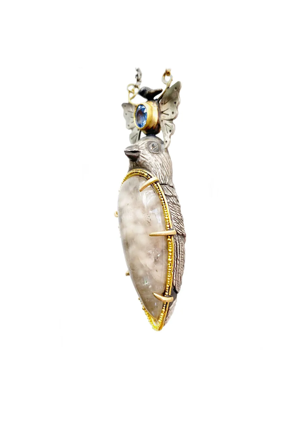 Melinda Risk Quartz Bird Cloud Necklace