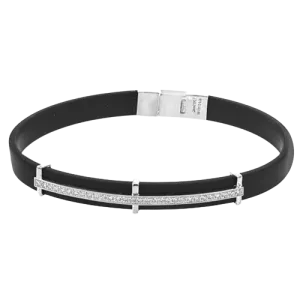 Men's Bracelet In 14k Gold With Diamonds