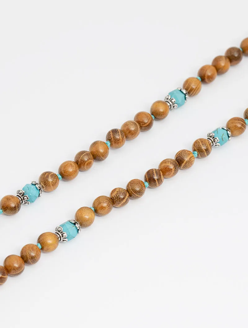 MORRY TURQUOISE WOOD NECKLACE