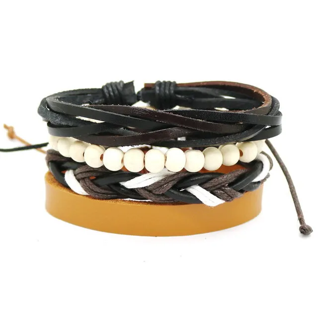 Multi-layer bead bracelet