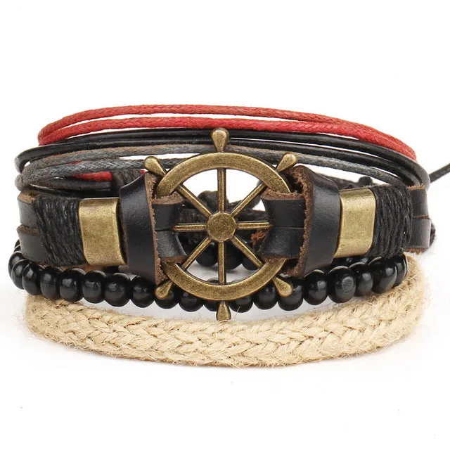 Multi-layer bead bracelet