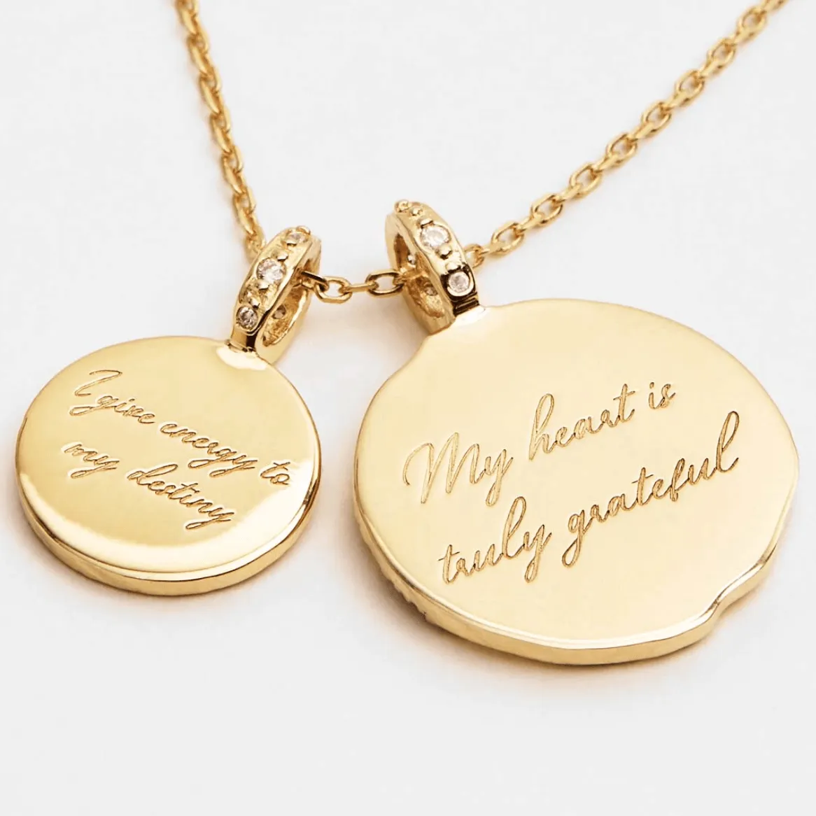 My Heart Is Grateful Necklace | Gold