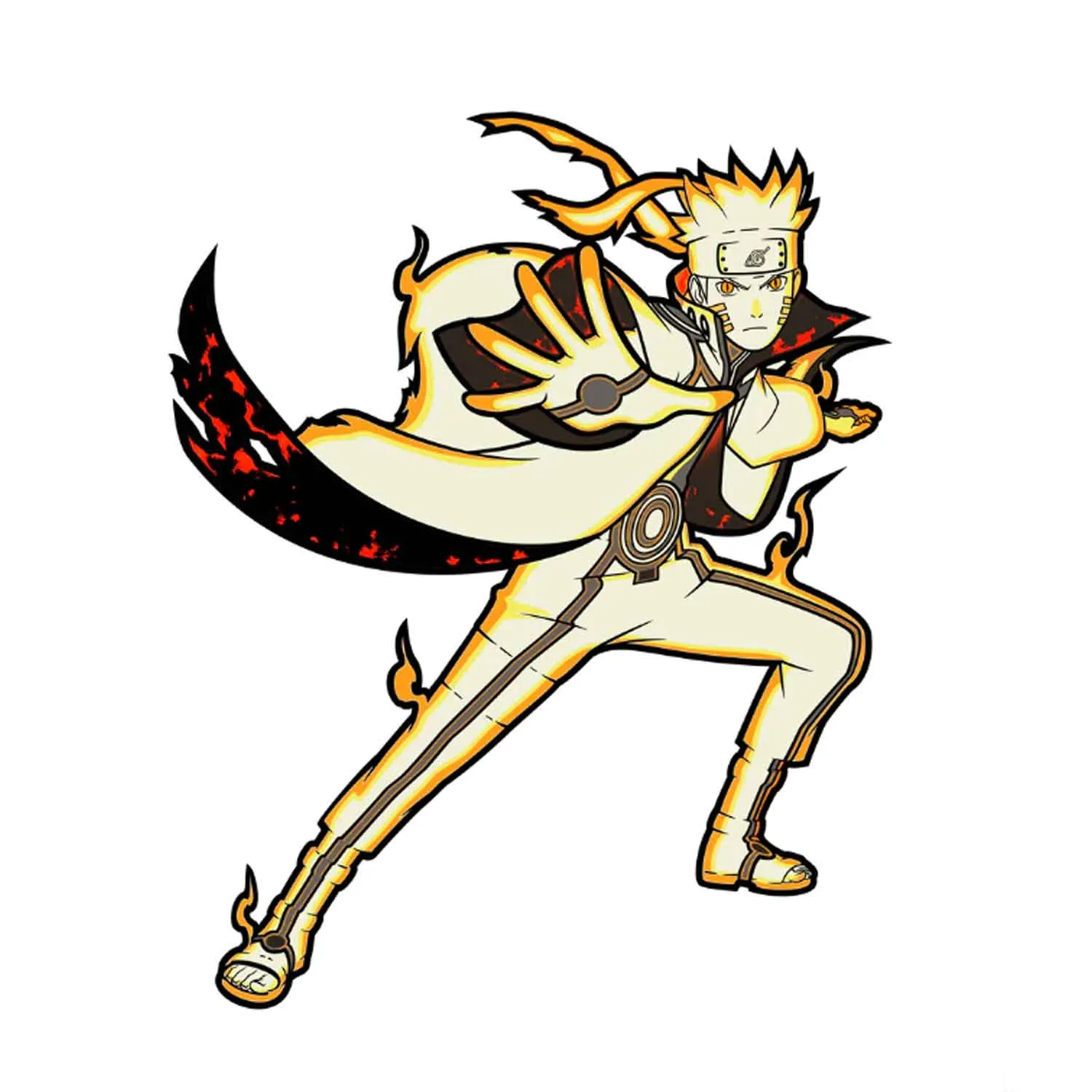 Naruto Shippuden Naruto Kurama Link Mode FiGPiN #1041 Anime Enamel Pin