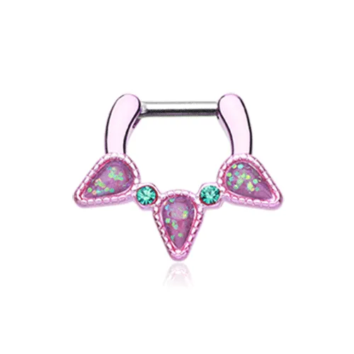 Nevada Opal Trident Septum Ring