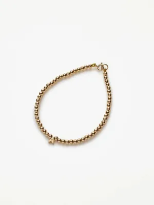 One Letter Bracelet in 18k Gold
