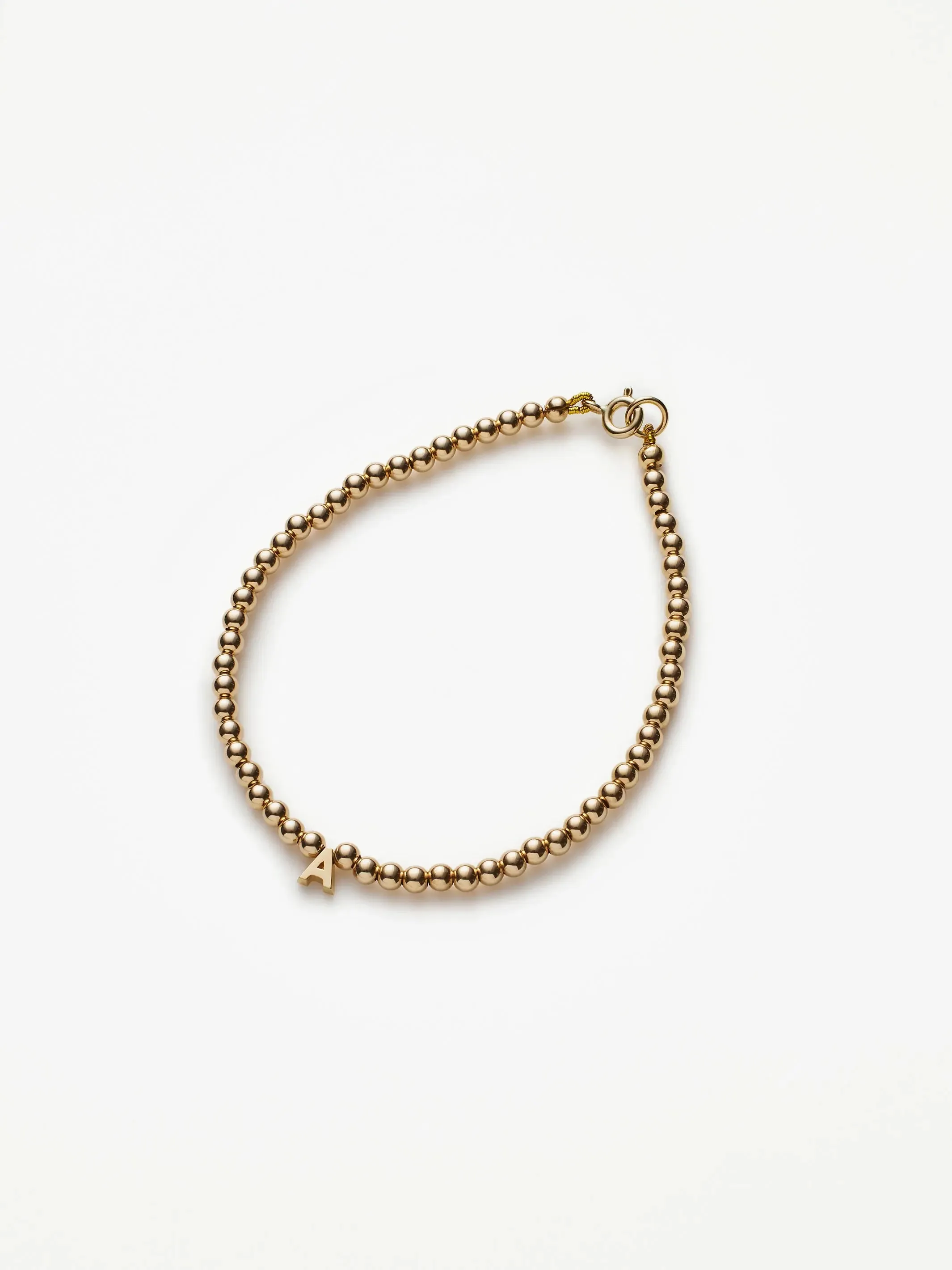 One Letter Bracelet in 18k Gold