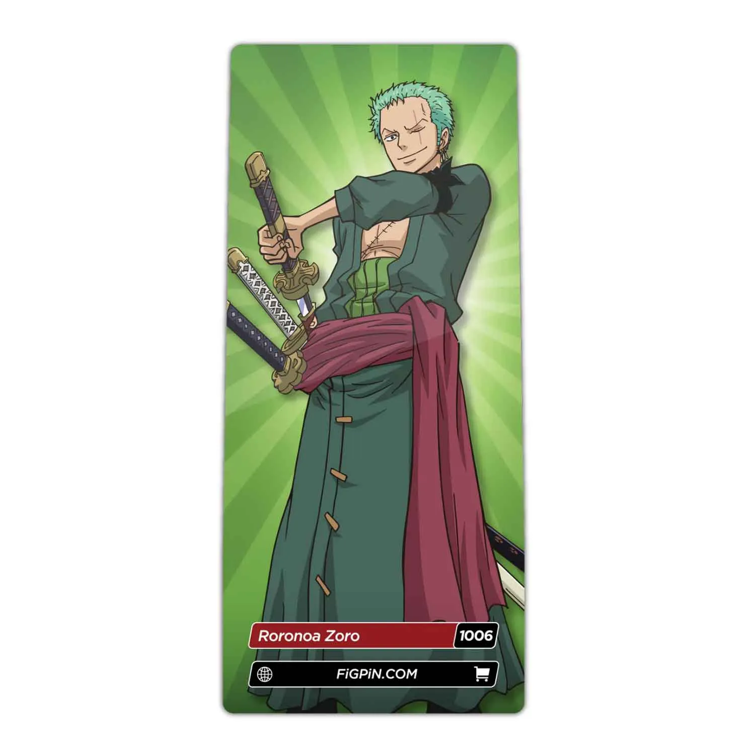 One Piece Roronoa Zoro FiGPiN #1006 Anime Enamel Pin