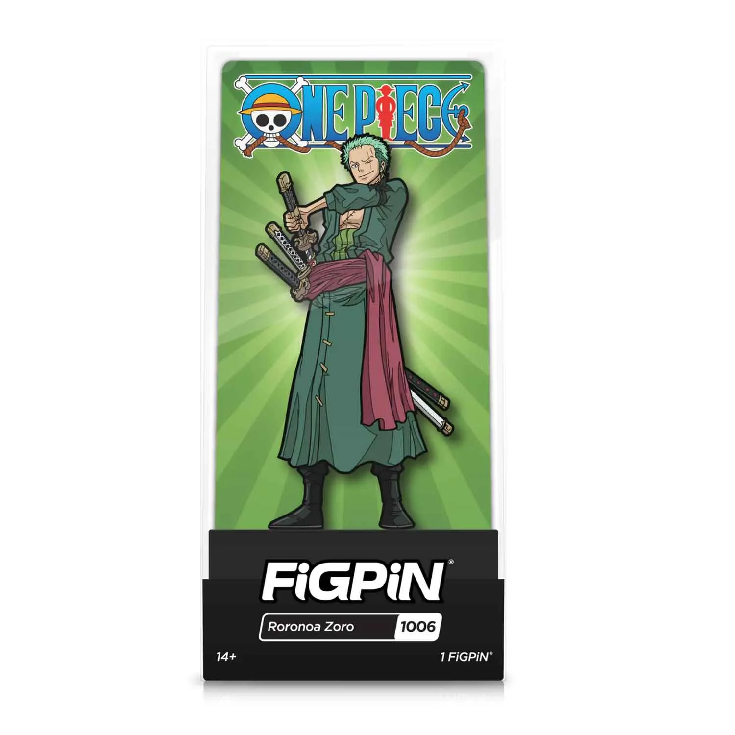 One Piece Roronoa Zoro FiGPiN #1006 Anime Enamel Pin