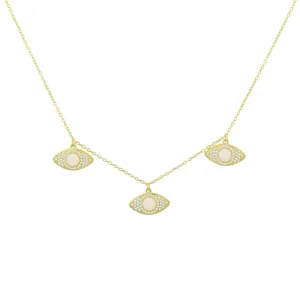 Opal Evil Eyes Necklace