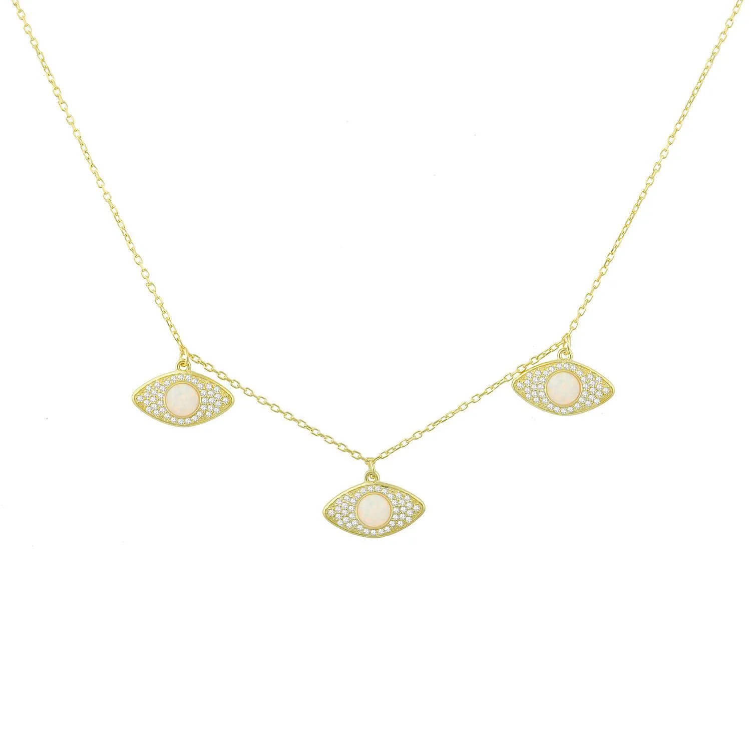 Opal Evil Eyes Necklace