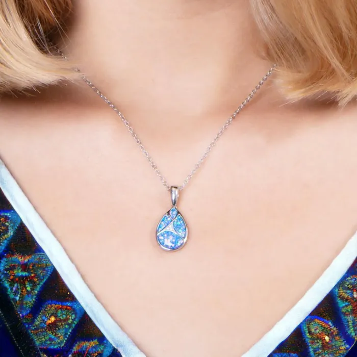 Opal Pieces of Love Teardrop Pendant