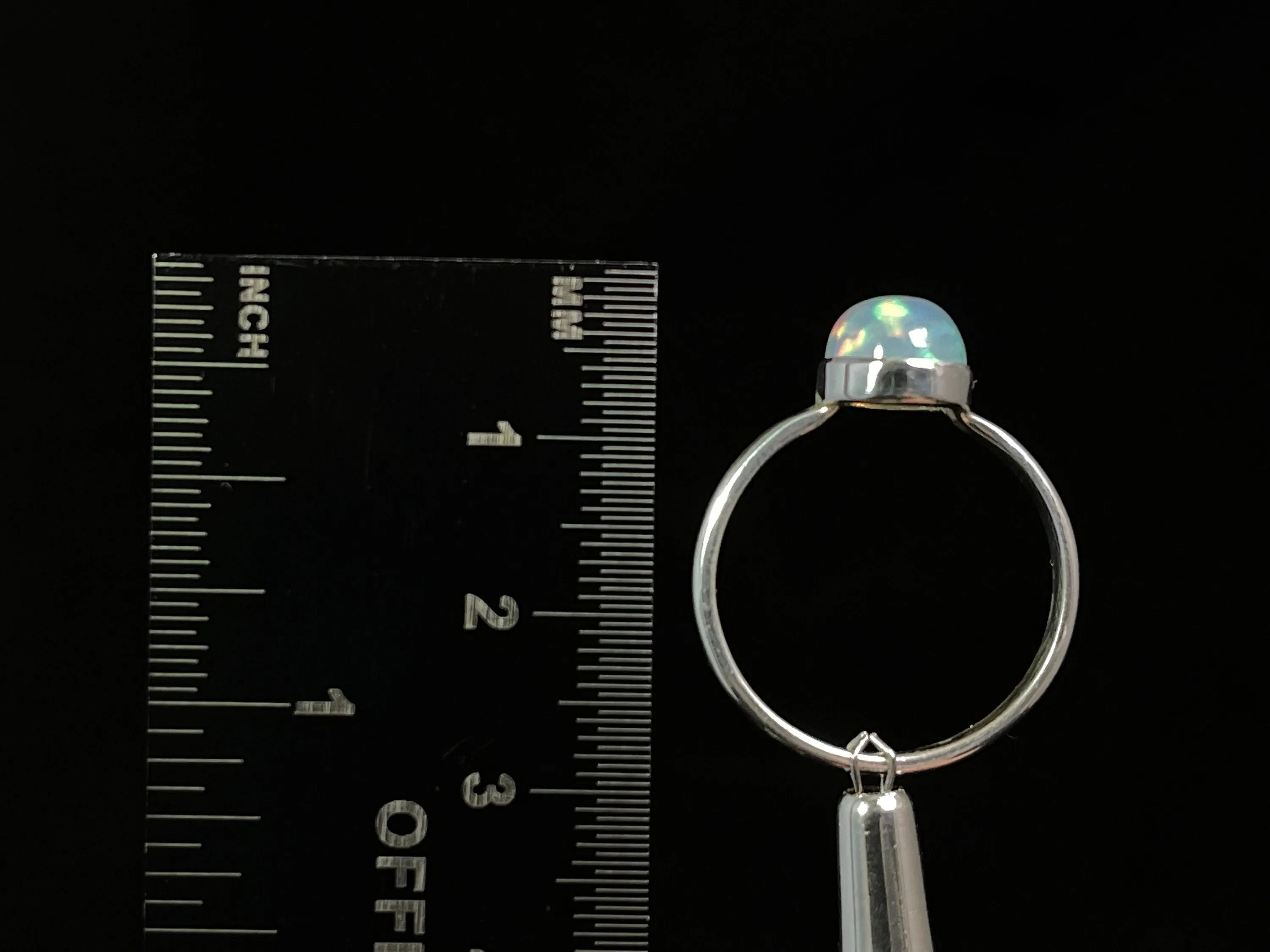 OPAL RING - Sterling Silver, Size 10 - Dainty Opal Ring, Opal Jewelry, Welo Opal, 49246