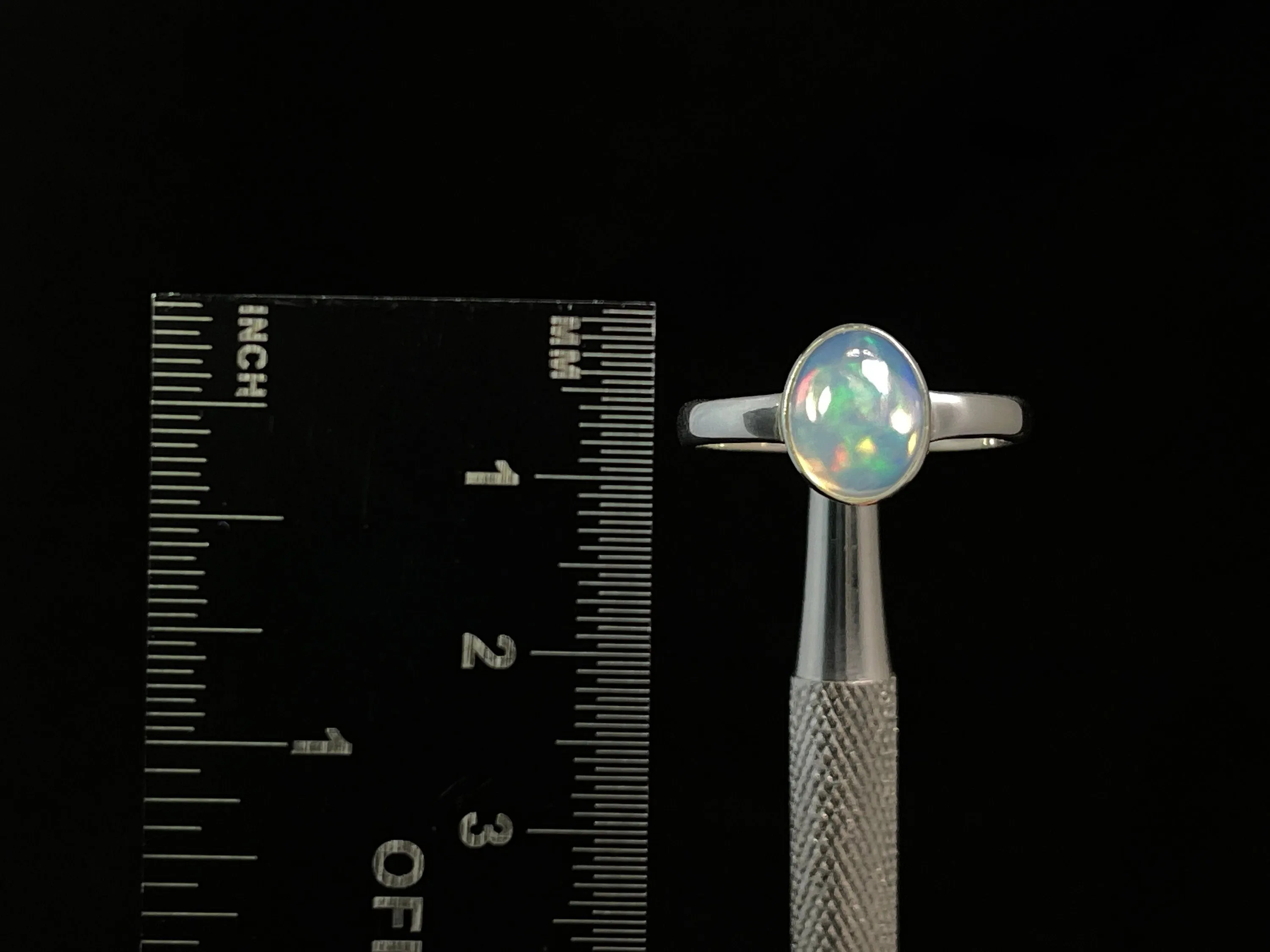 OPAL RING - Sterling Silver, Size 10 - Dainty Opal Ring, Opal Jewelry, Welo Opal, 49246