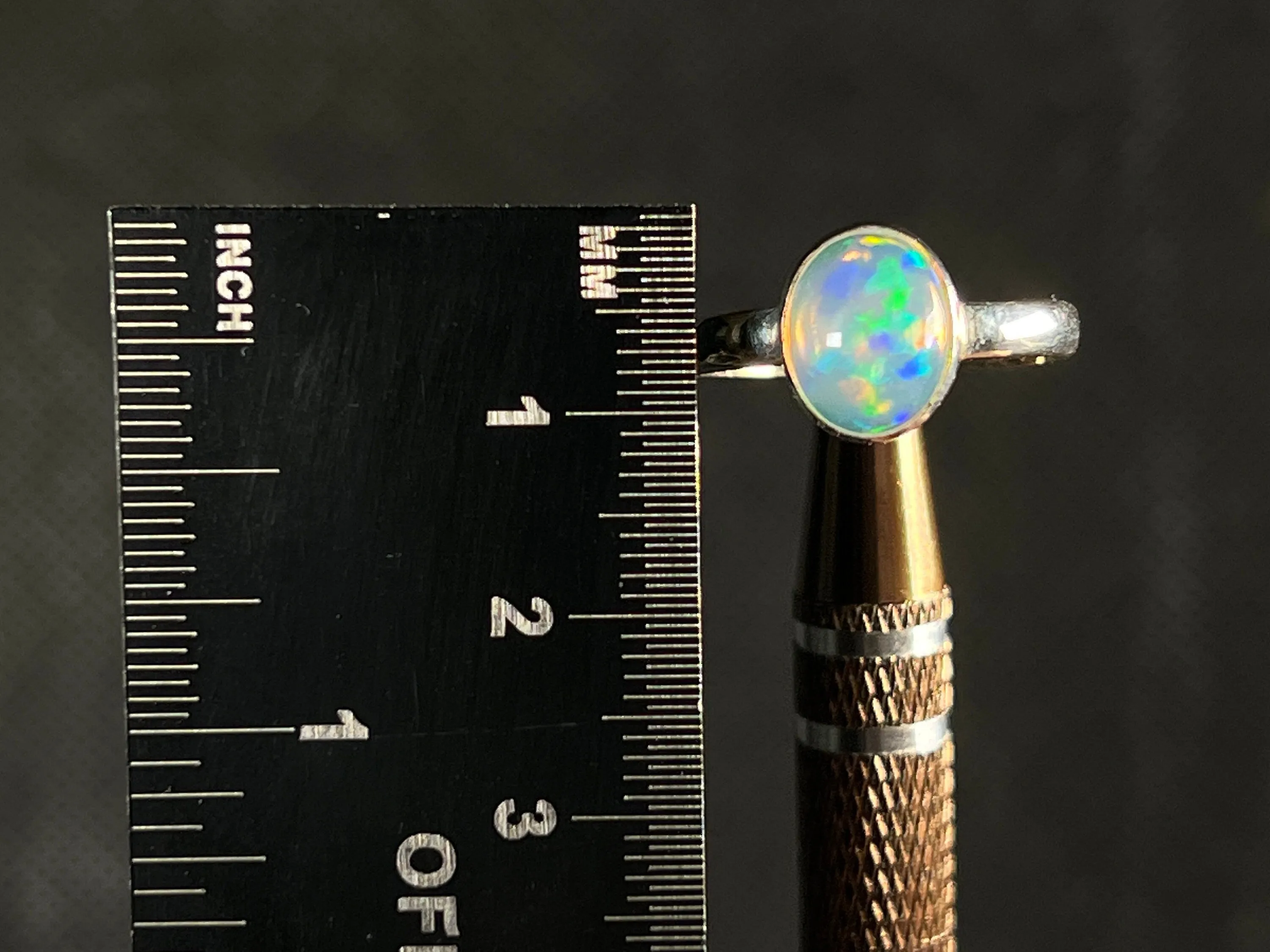 OPAL RING - Sterling Silver, Size 8 - Dainty Opal Ring, Opal Jewelry, Welo Opal, 51768