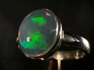 OPAL RING - Sterling Silver, Size 8 - Dainty Opal Ring, Opal Jewelry, Welo Opal, 51768