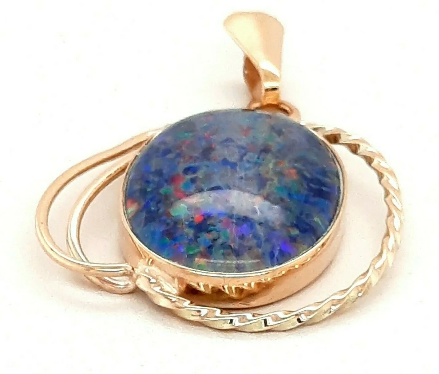 Opal Triplet & 9ct Yellow Gold Pendant - Fine Jewellery