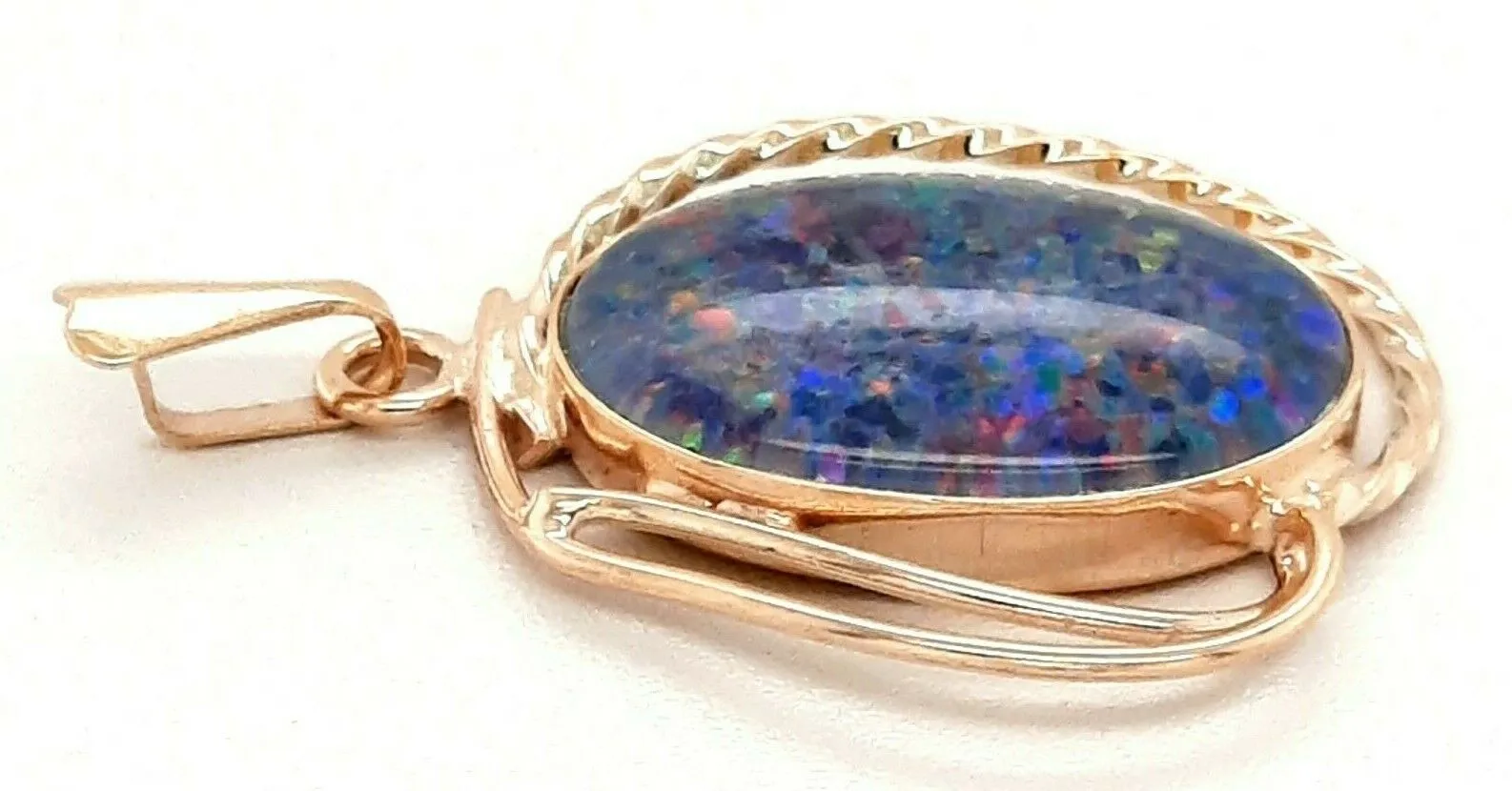 Opal Triplet & 9ct Yellow Gold Pendant - Fine Jewellery