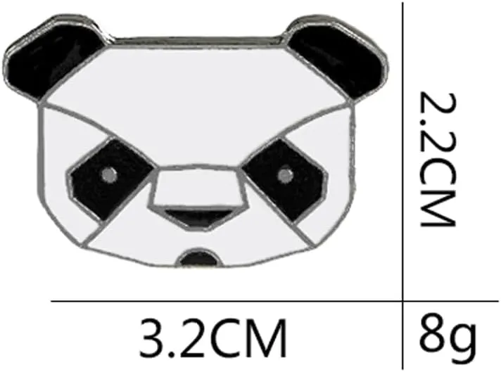 Panda Brooch Artist Shiny Jewelry Art Student Graduation Souvenir Brooch Drip Oil Painted Enamel Pin Suitable for Hat Jacket Canvas Bag