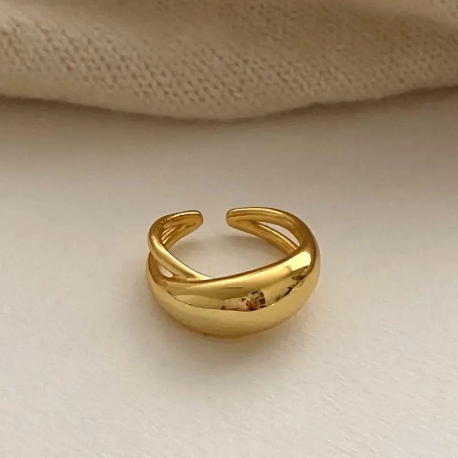 PANJBJ 925 Sterling Silver Geometric Black Stone Rings for Women Girl Korean Simple Adjustable Couple Jewelry Dropshipping
