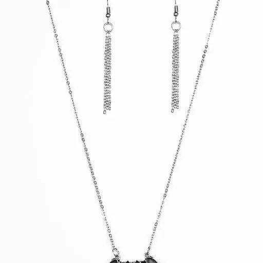 Paparazzi Necklace ~ Deco Decadence - Silver