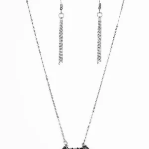 Paparazzi Necklace ~ Deco Decadence - Silver