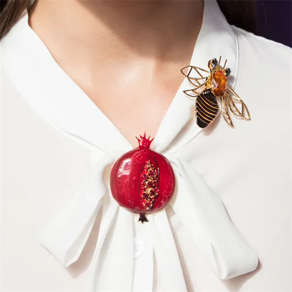 Pomegranate Brooch by Elsa O