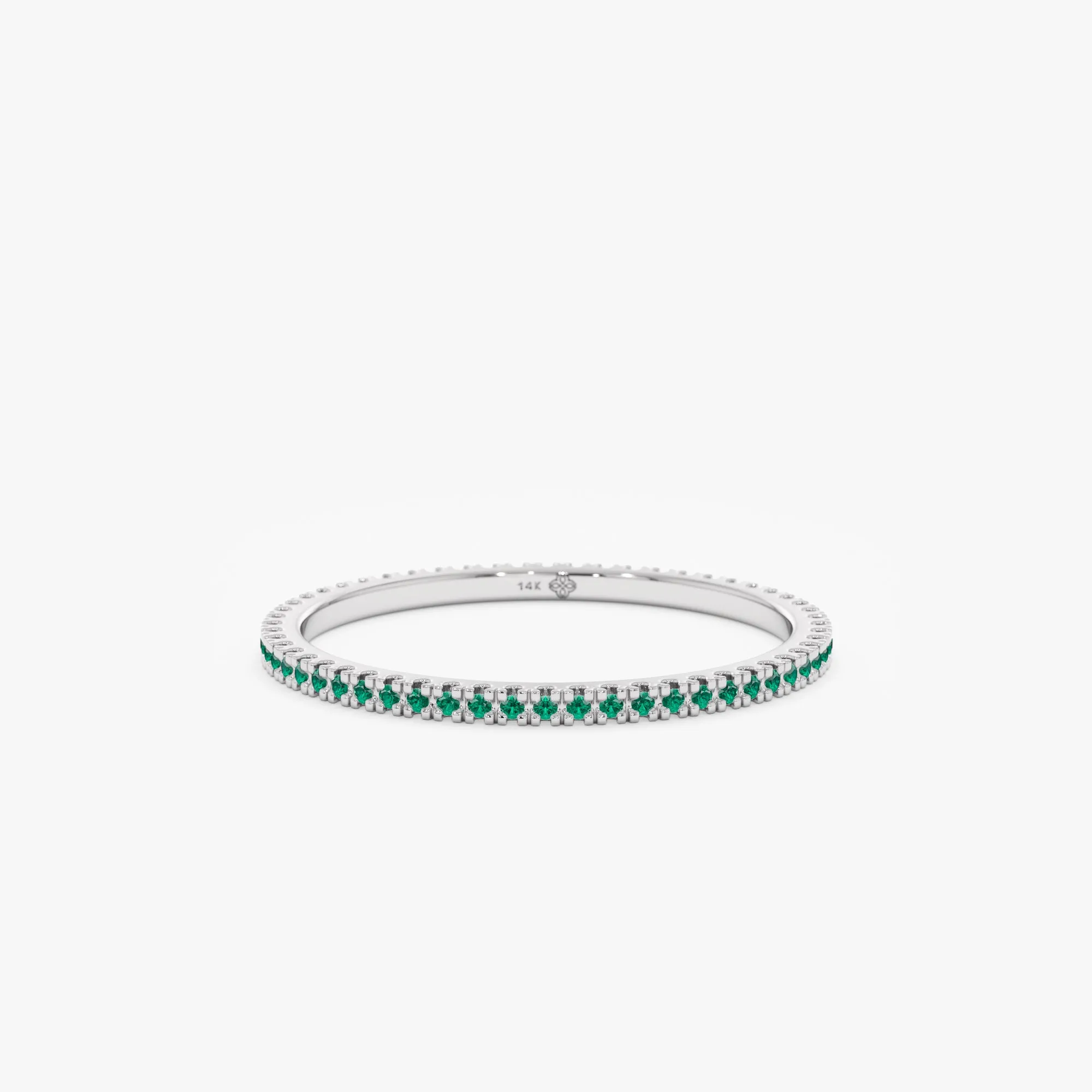 Prong Emerald Eternity Band, Kiki