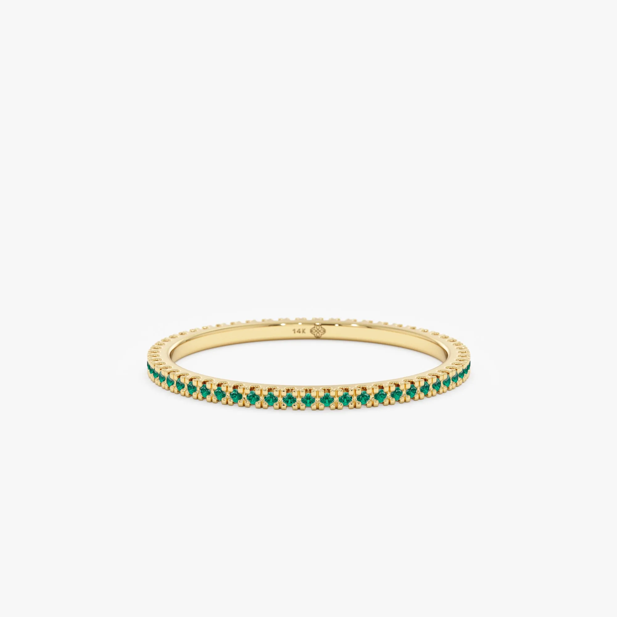 Prong Emerald Eternity Band, Kiki