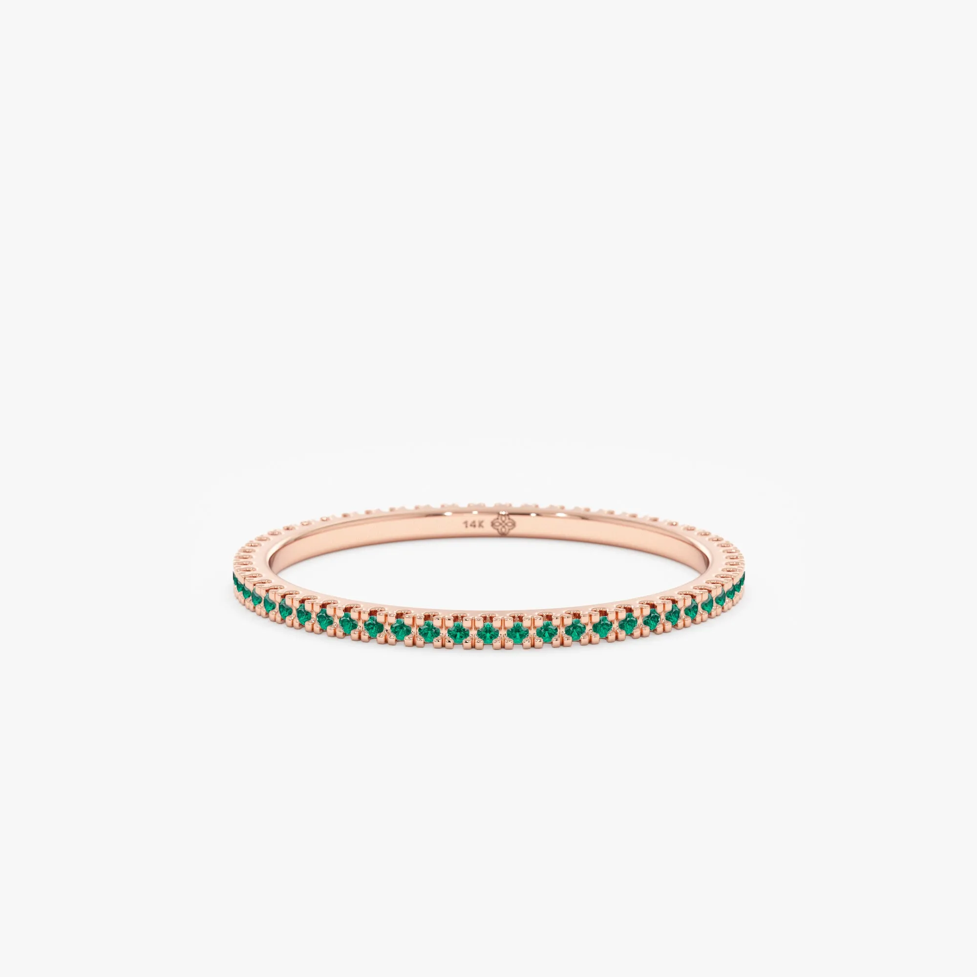 Prong Emerald Eternity Band, Kiki