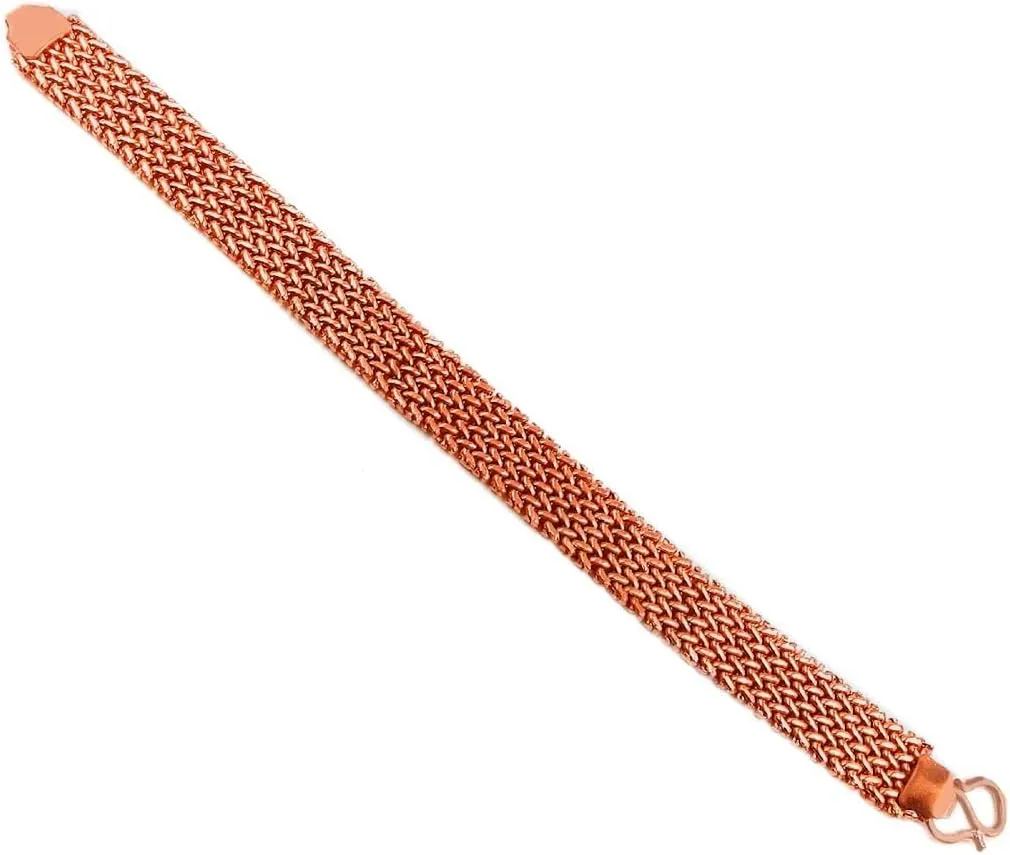 pure copper large solid heavy chain link bracelet for men women