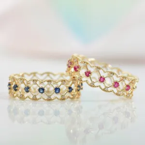 "Scarlett" Filigree Crystal ring