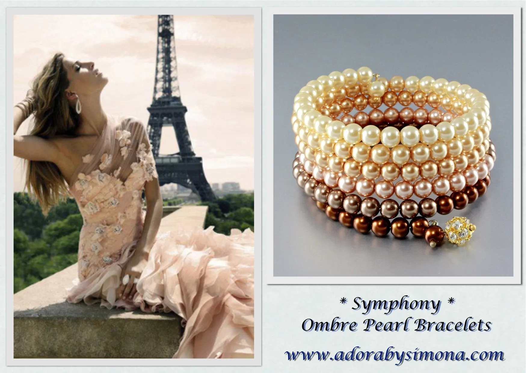 "Symphony" - Ombre Pearl Bracelets