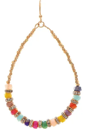 Rain Jewelry Gold Multicolor Glass Bead Teardrop Earring