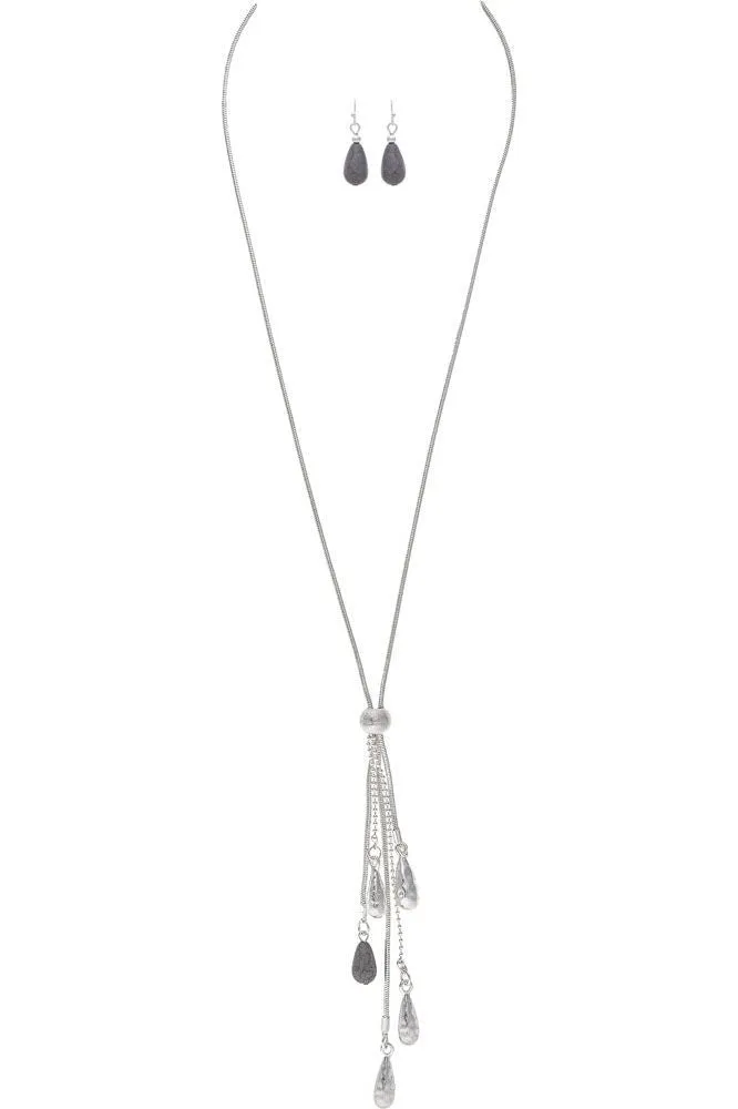 Rain Jewelry Silver Bead Bundle Y Style Necklace Set
