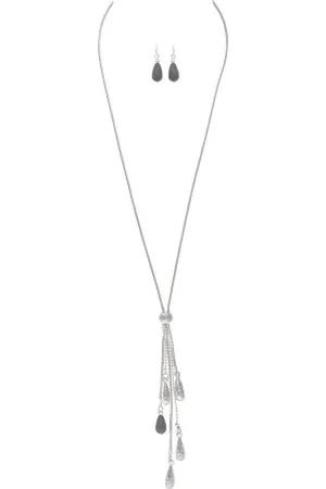 Rain Jewelry Silver Bead Bundle Y Style Necklace Set