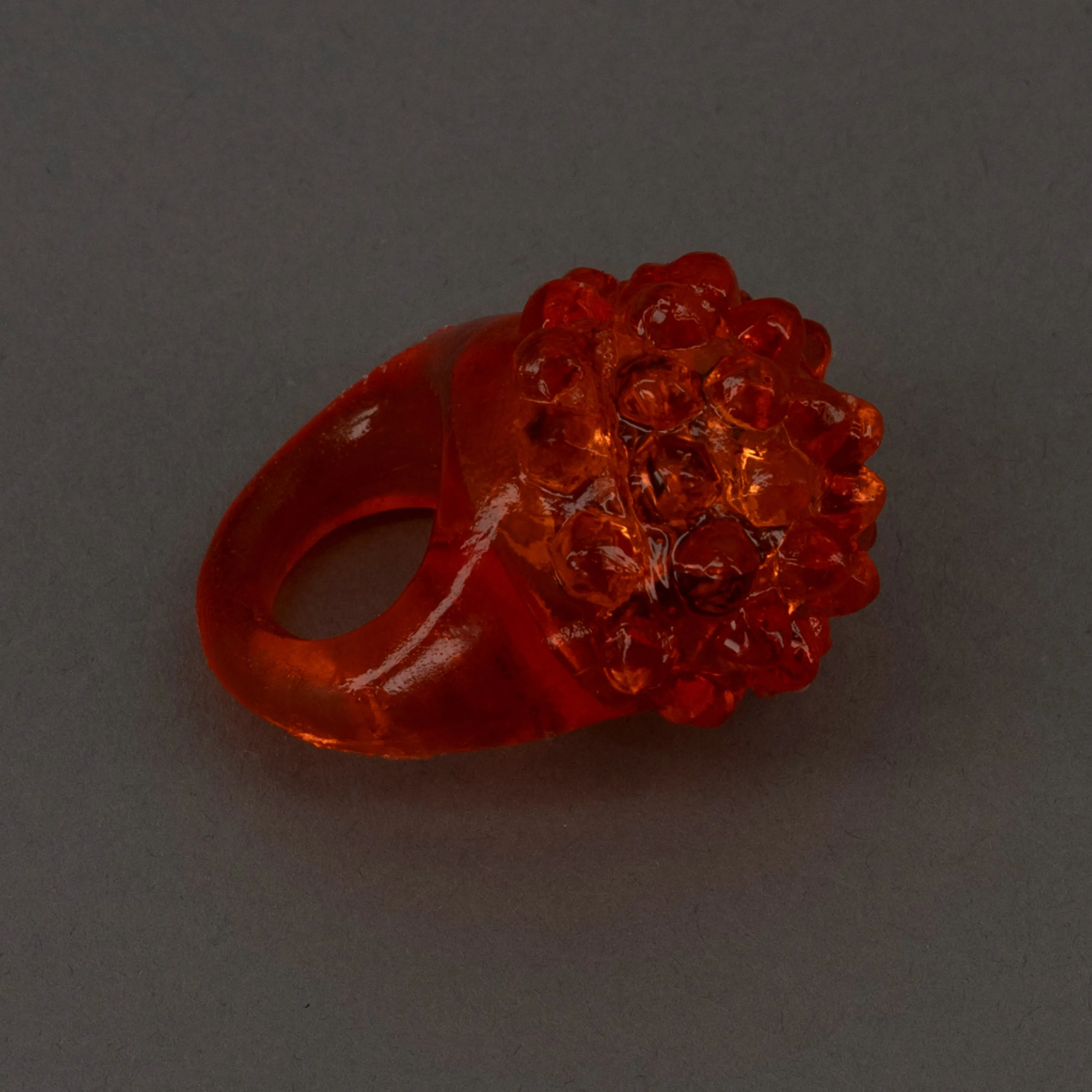 Red LED Flashing Jelly Bumpy Light Up Rings - Pack of 96