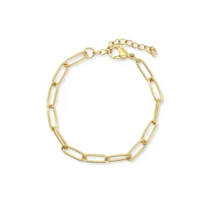 RICKY GOLD PAPERCLIP CHAIN BRACELET