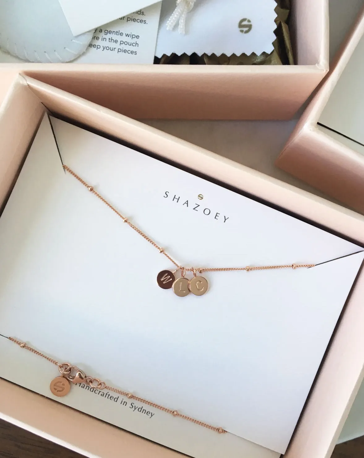 Rose Gold Initial Necklace