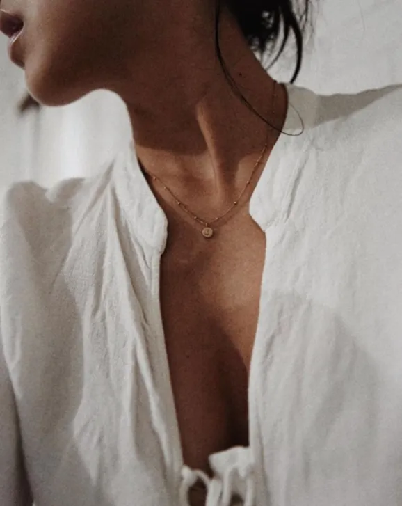 Rose Gold Initial Necklace