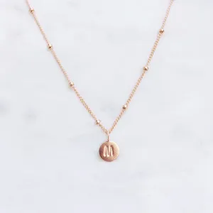 Rose Gold Initial Necklace