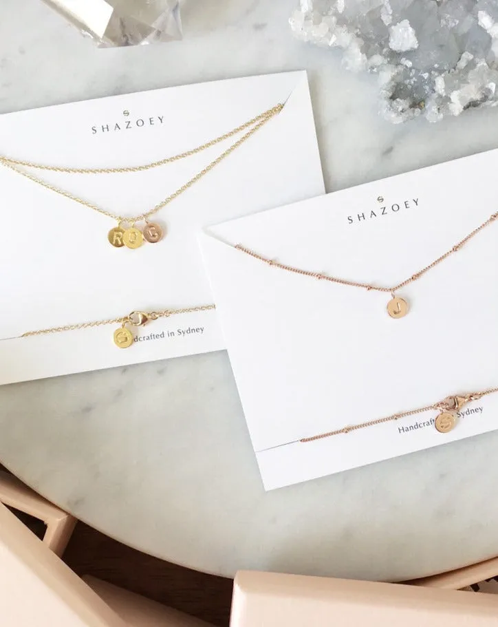 Rose Gold Initial Necklace