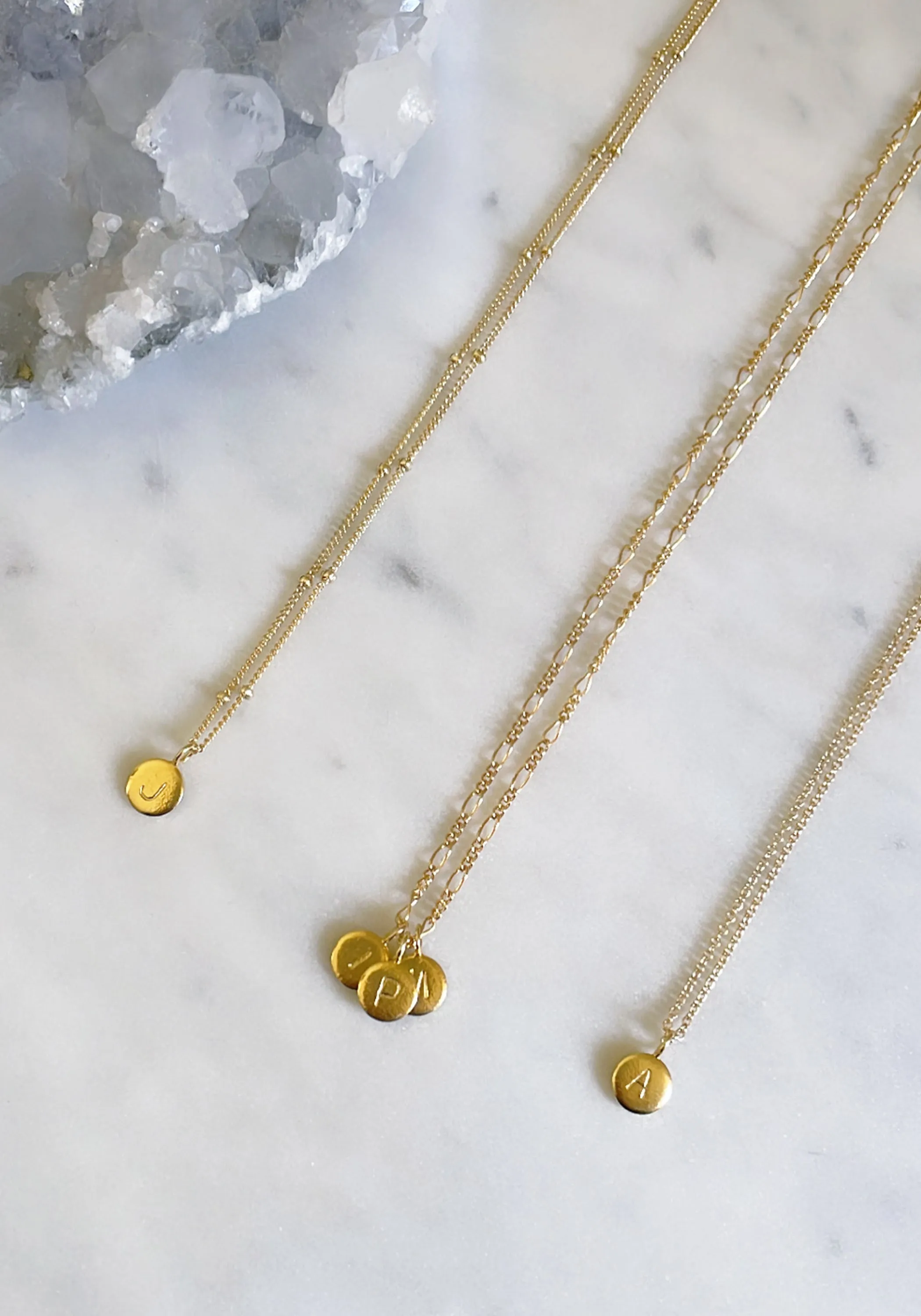 Rose Gold Initial Necklace
