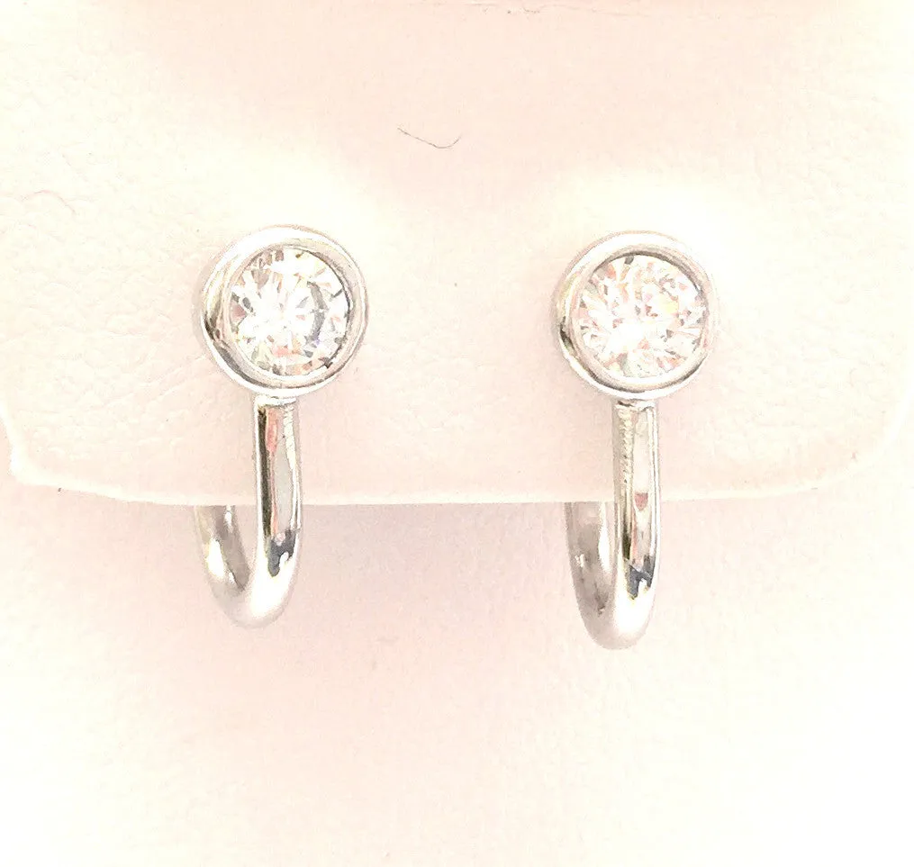 Screw On Cubic Half Hoop - 5mm