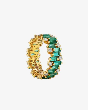 Shimmer Audrey Emerald Eternity Band