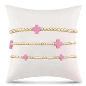 signature cross stack - bright pink