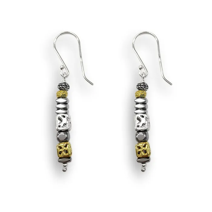 Silver & Rolled Gold Earrings 2