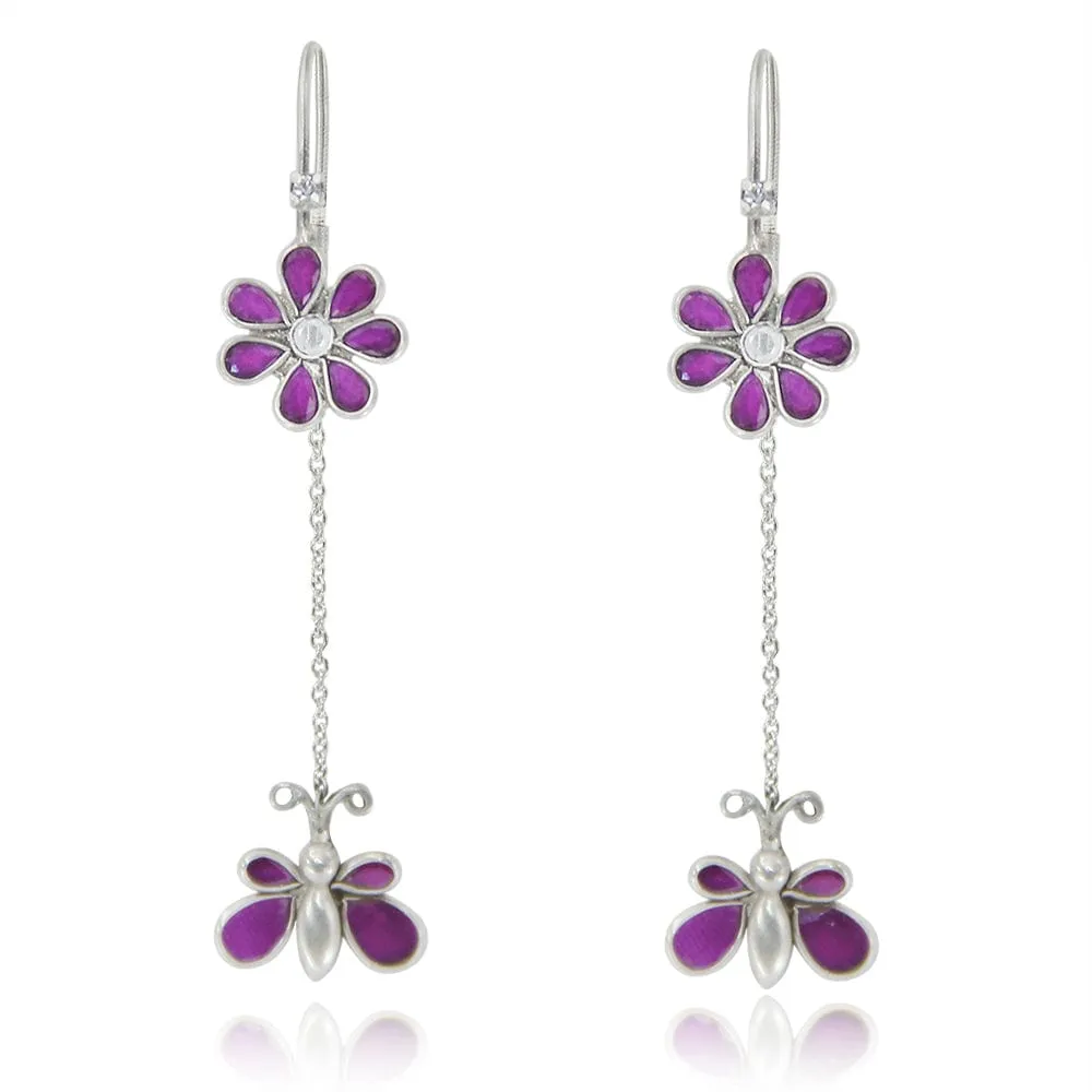 Silver Flower Butterfly Sui Dhaga