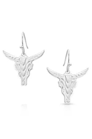 Silver Skull Earrings