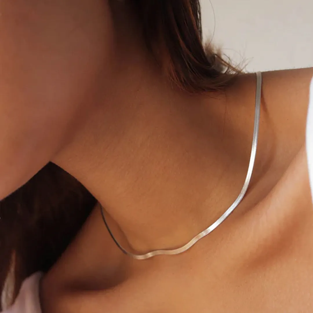 Slim Snake Chain - Sterling Silver